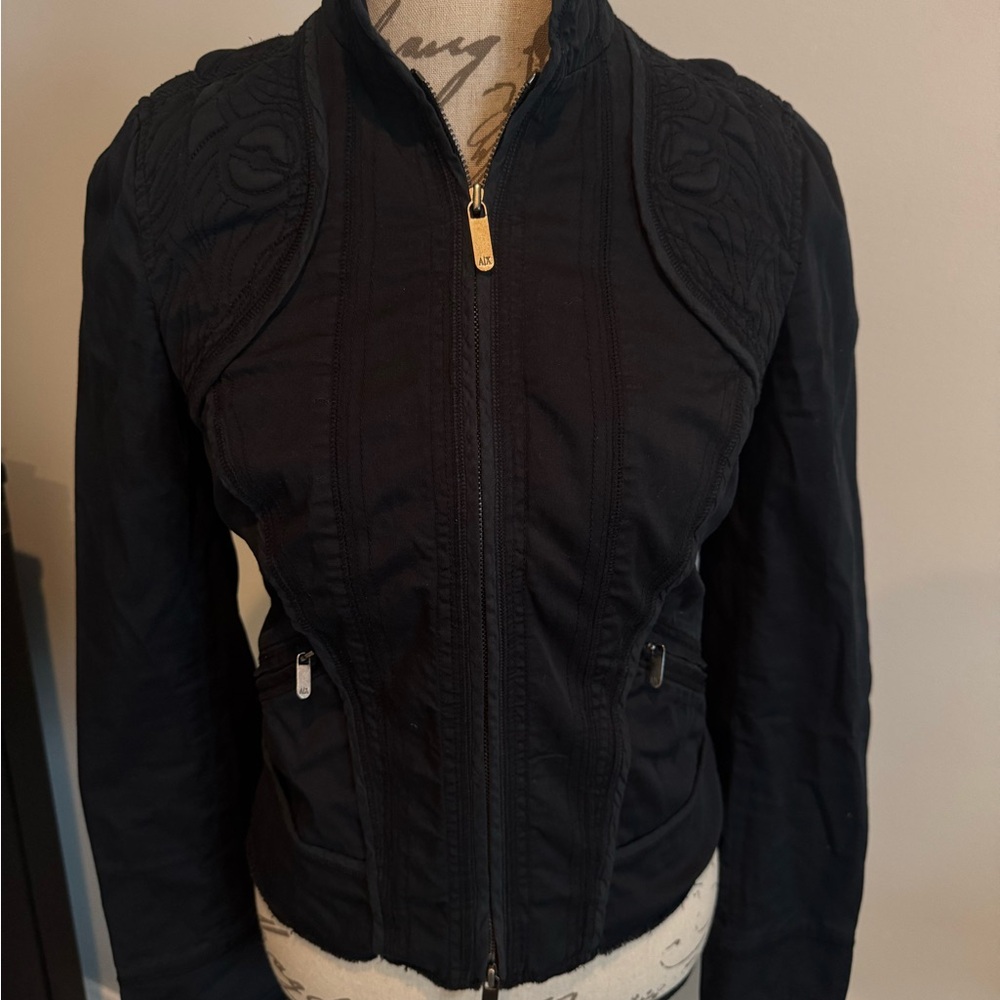 Armani Exchange Black Bomber Jacket